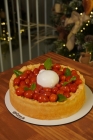Quiche de Peito de Peru Defumado, tomate Confit e Burrata - 12 Fatias