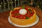 Quiche de Peito de Peru Defumado, tomate Confit e Burrata - 12 Fatias