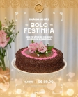 Bolo Festinha Dia das M&atilde;es